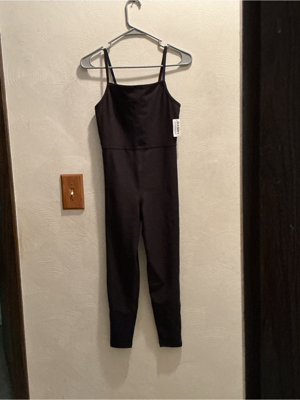 NWT Old Navy Active One Piece Black Powersoft Go-Dry Jumpsuit. Size S Petite.